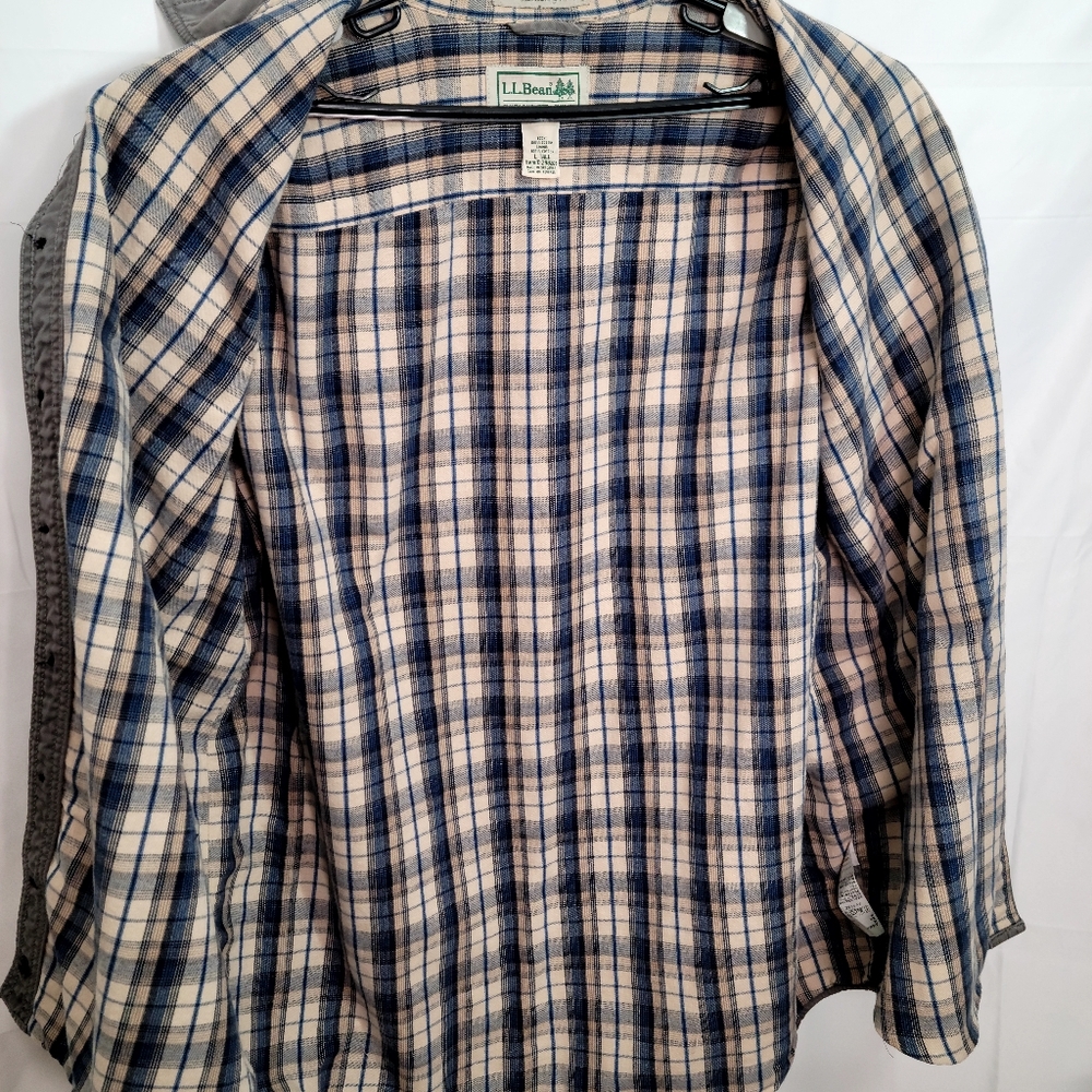 LL Bean Flannel Lined Shirt Large - Picture 6 of 13